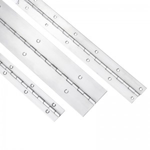 Räätälöity pitkä sarana 201#304#paksuus 0,8 mm ruostumattomasta teräksestä paksusta pianosaranan jatkuvasta rivi kaapista pianosarana